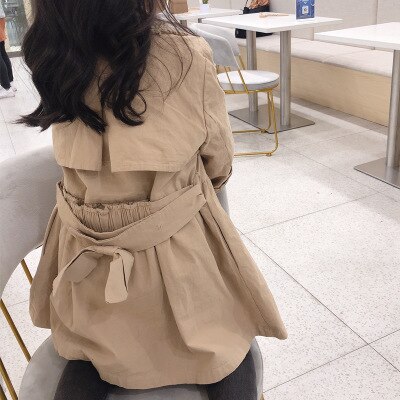 Babymeisjes windjack jassen herfst winter kindermeisjes effen lange casual windjack prinsessenjassen trenchcoat bovenkleding