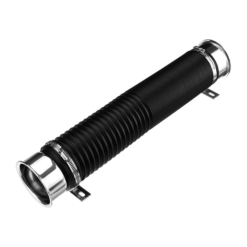 76mm 1M Car Air Filter Intake Cold Pipe Flexible Duct Feed Hose Kit with Tuyere Inlet Clamp Tube Hose Air Intake Pipe