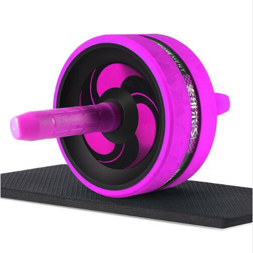 KoKossi moda poćwiczyć koła bez hałasu obręcz na brzuch Roller do ćwiczeń brzucha z mata do ramię talia nogi ćwiczeń sprzęt Fitness na siłownię: Purple A