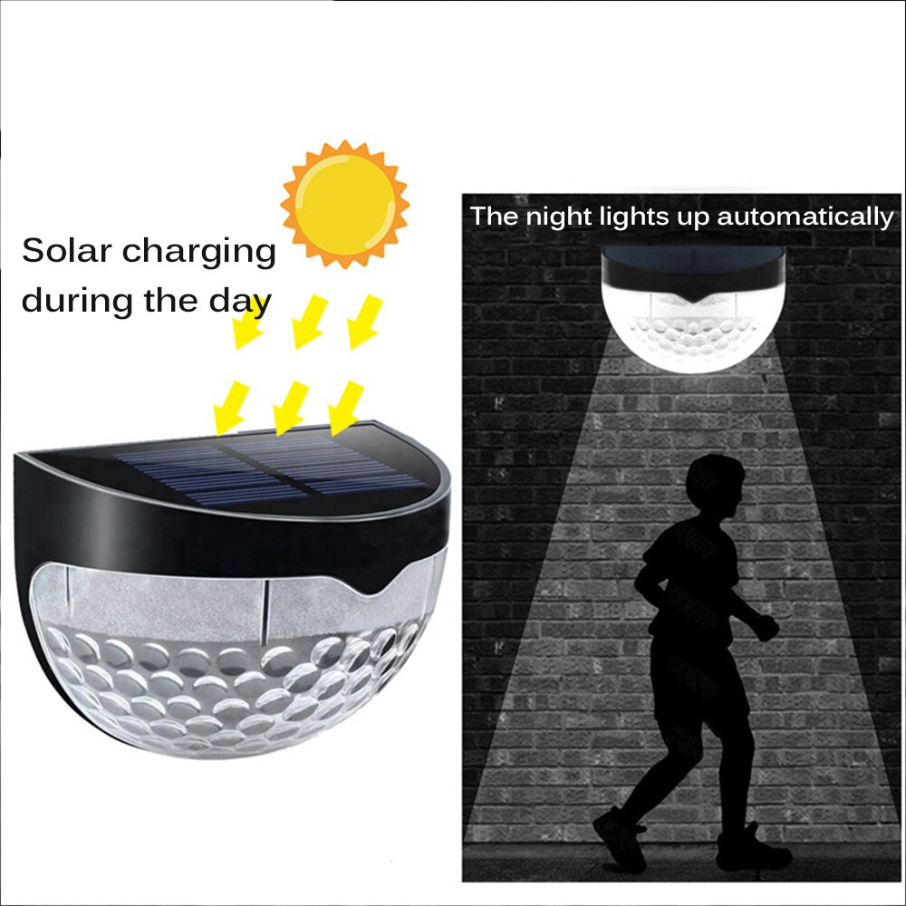 Solar LED Light Outdoor Fence Roof Up-Stair Wall Mounted Yard Lamp Solar Powered Fence Roof Gutter Garden Yard Wall Lamp