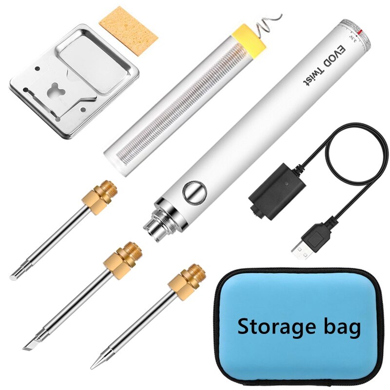 Wireless soldering iron portable rechargeable soldering iron usb soldering iron 510 interface soldering iron tip: white