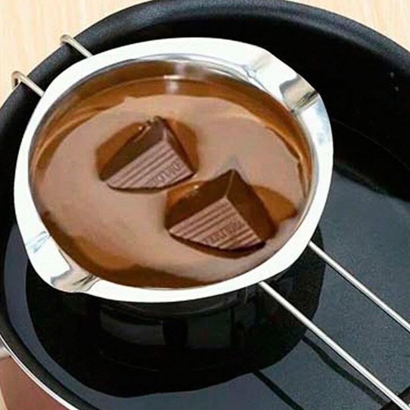 Rvs Chocolade Melt Pot Boter Kom Lange Grip Handvat Verwarming Pot Diy Keuken Koken Dessert Bakken Tools