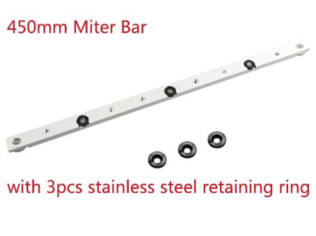 Aluminum alloy T-track groove beveled track and beveled slide and bevel bar slider table saw bevel gauge bar woodworking tool: 450mm Miter Bar