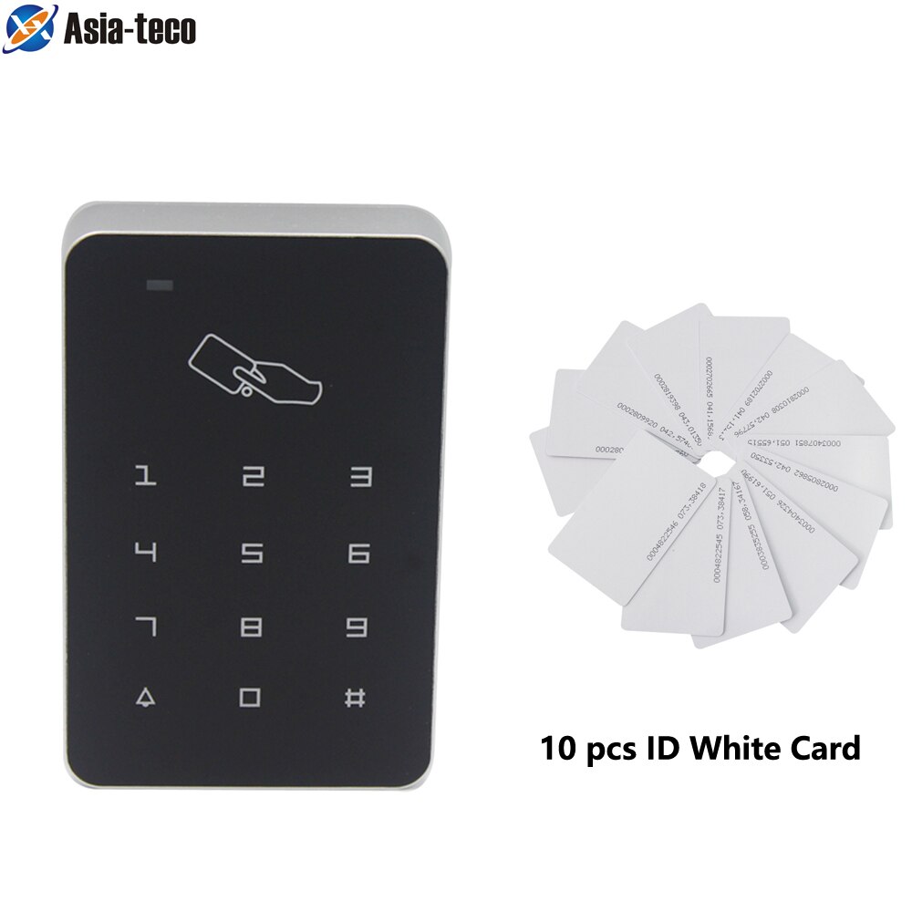 125khz RFID Digital Keypad Access Control System Door Lock Controller RFID card reader w/ 10pcs TK4100 key: AC and 10 ID cards