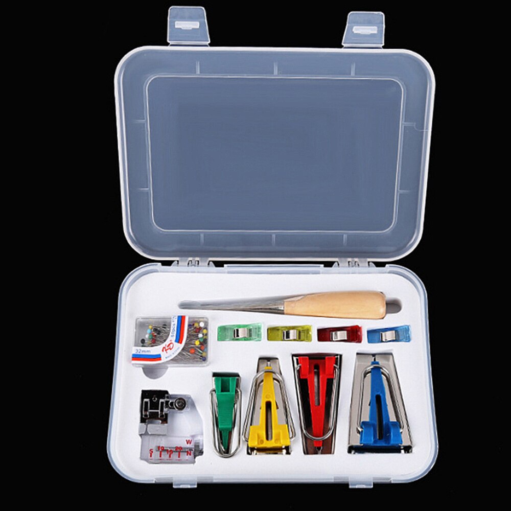 Sewing Machine Tools sets DIY Patchwork Quilting Tool Binding Sew Multifunction Sewing Bias Tape Maker Set: Box packing