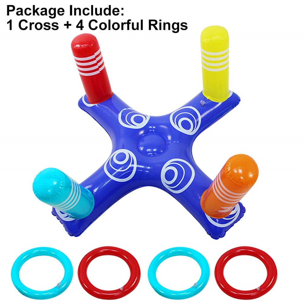 Kinderen En Volwassenen Opblaasbare Cross Ring Toss Spel Zwembad Leuk Speelgoed Water Beach Party Props Speelbal Air #28: Default Title