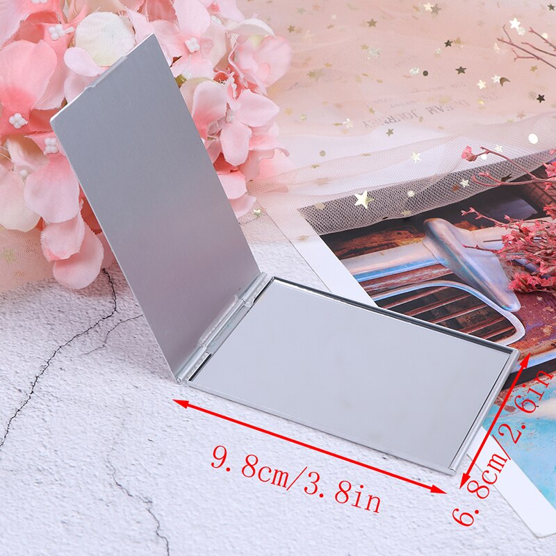 Espejo de maquillaje ultradelgado de 5 tamaños, espejo de tocador para cosmética, de bolsillo, rectangular, plegable, compacto, para maquillaje: type D as shown