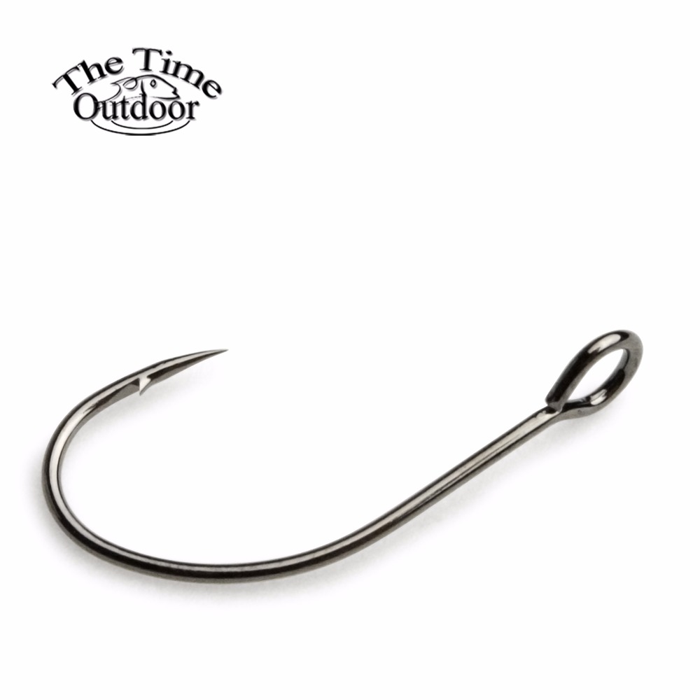 The Time-anzuelo de púas de acero al carbono para carpa, Anzuelos de pesca de un solo señuelo con anillo, Anzuelos para cuchara de señuelo, 100 Uds.