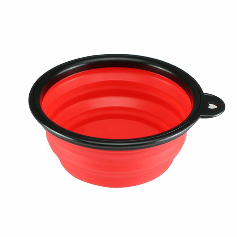 Tazón de silicona plegable para perros y mascotas, recipiente de comida para perros de viaje al aire libre, tazón portátil para mascotas, plato alimentador para mascotas, tazón para agua potable: red