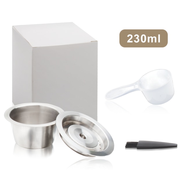 2 way use/CAPSULONE reusable Coffee capsule pod fit For Nespresso Vertuo Vertuoline metal Stainless Steel Refillable Capsule: 1pod  (230ml)