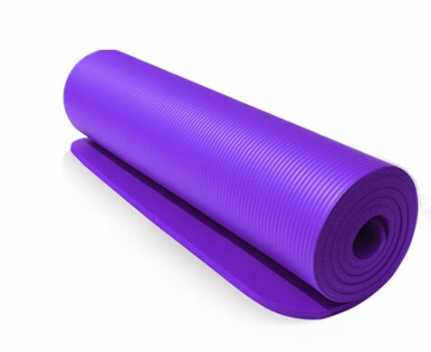NBR-almohadilla de Yoga de alta densidad, 10mm de grosor Extra ancho, para baile, Fitness, Camping, 183x61cm: High density purple
