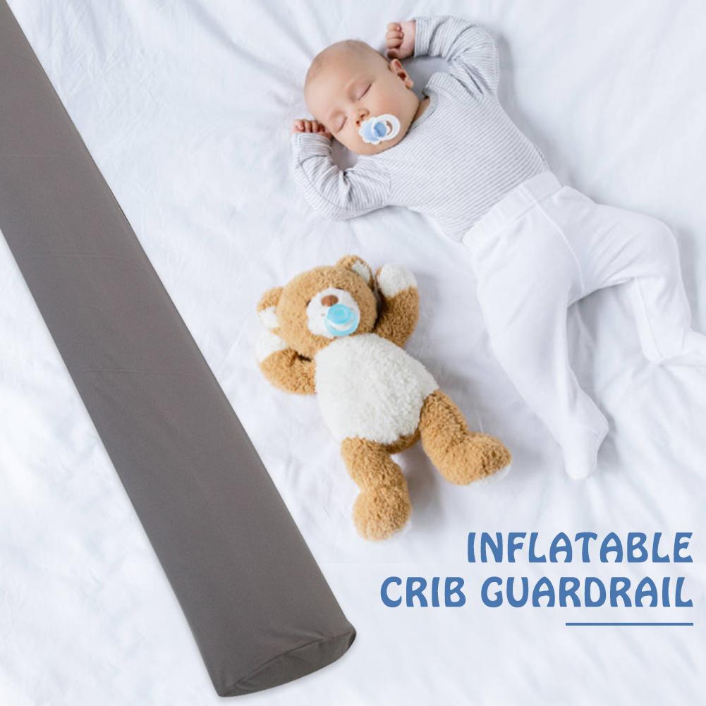 Parachoques de cama inflable para niños pequeños, protección antideslizante para cuna de bebé, barandilla, sistema de parachoques resistente que mantiene a los niños seguros