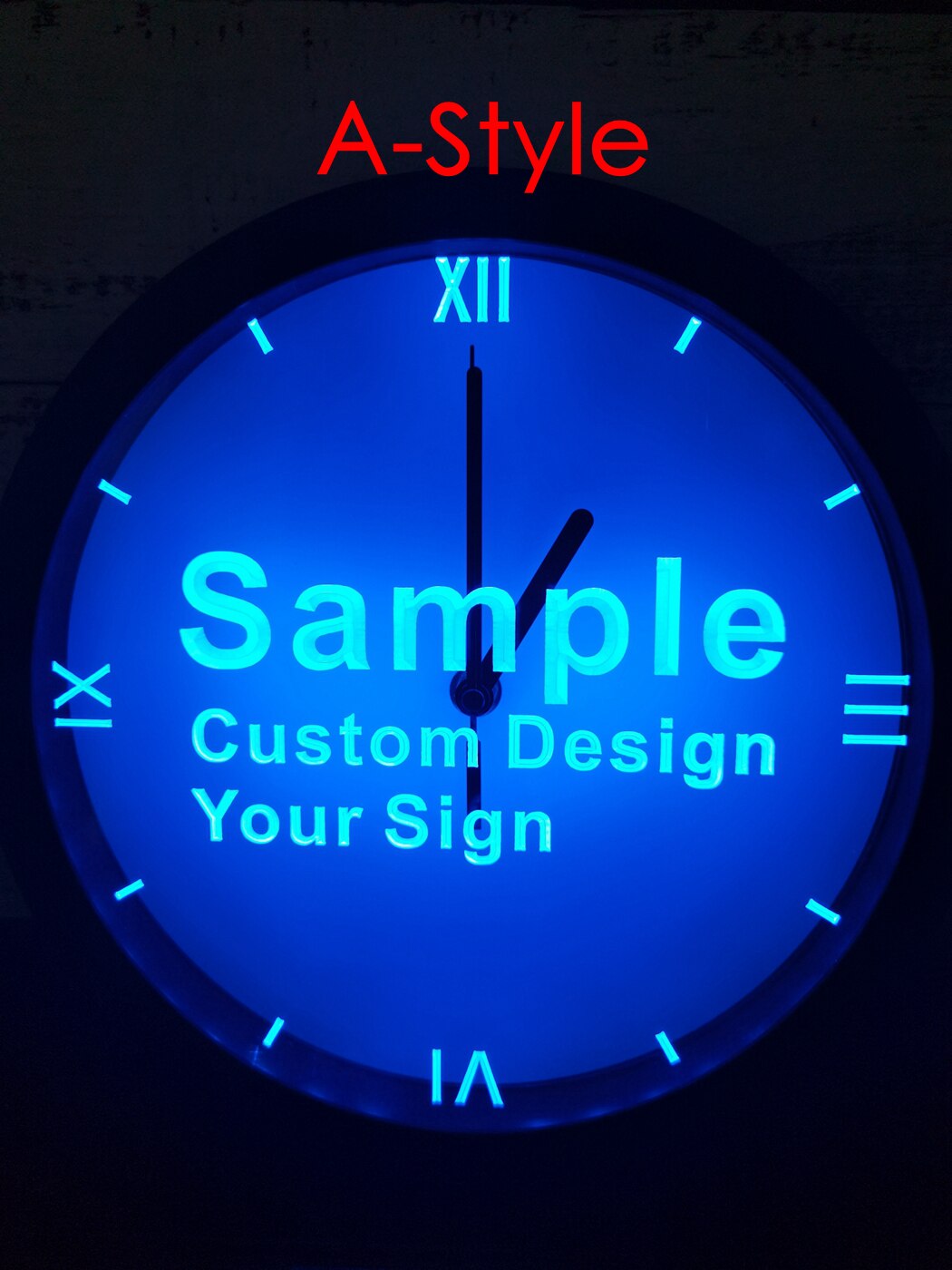 Horloge murale pour cocktail et Bar à bière, application de vin, rvb 5050 Led, enseignes lumineuses au néon, a0b079: A-Style Multi Color / 10 Inch 24 Key