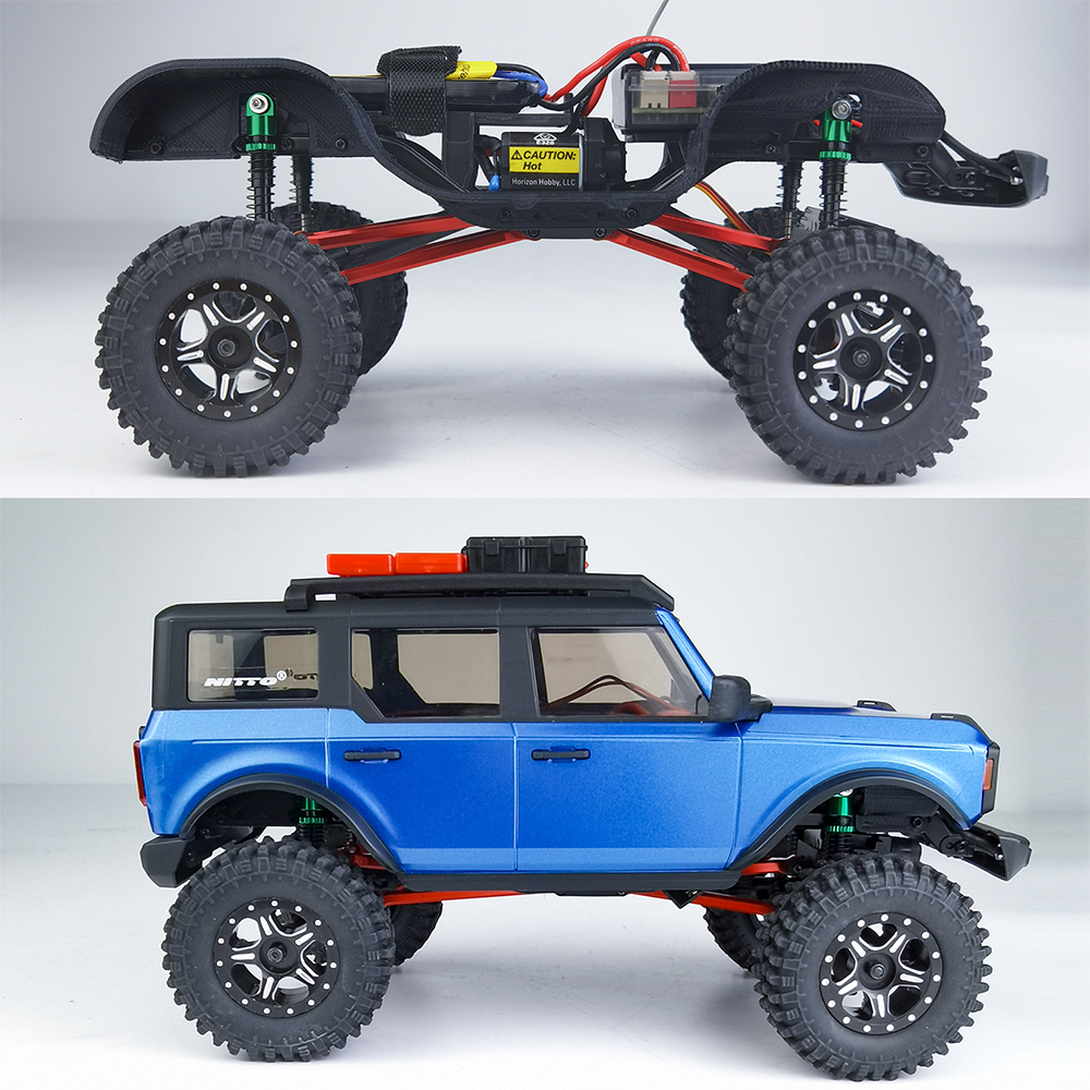 YEAHRUN 31/32/39, 5/43/48/53mm amortiguador de aleación de aluminio para Axial SCX24 1/24 RC coche camión actualización piezas Accesorios