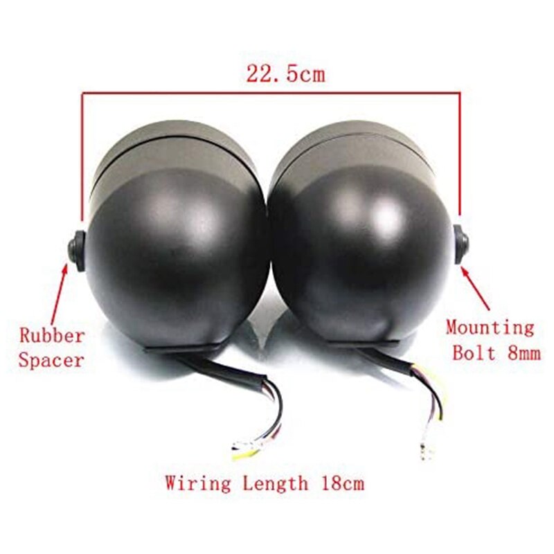 Universal Motorcycle Twin Front Headlight Lamp with Bracket for Street Boy Dual Sport Dirt Bikes Street Fighter