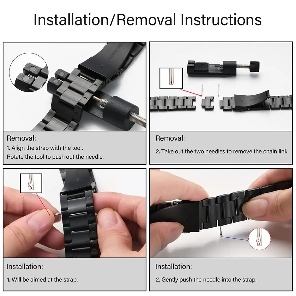 Roestvrijstalen Horlogeband Universele Riem Opvouwbare Veiligheidsgesp Voor Vrouwen Armband Strap 18Mm 20Mm 22Mm Horlogeband Accessoires 14