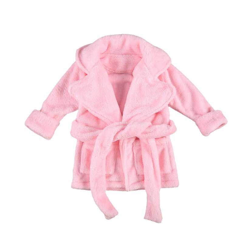 Pijamas Nachtkleding Kinderen Herfst Winter Badjas Warm Flanel Gewaden Baby Kleding Undefined Pijama Bebe Детская Пижама: Roze / 2-3 Years