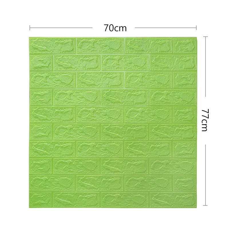 Paneles de pared de espuma de imitación 3D para sala de estar, papel tapiz de pelar y pegar, decoración de pared de fondo de dormitorio EJ: Verde claro