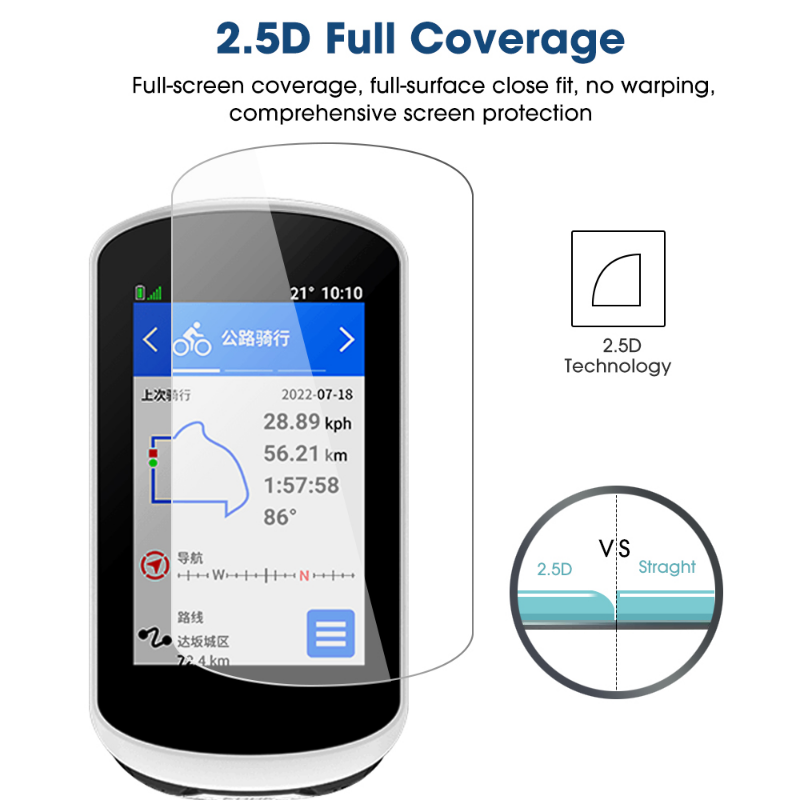 X-Dision Proteggi Schermo In Vetro Temperato Per Garmin Edge 130 – 2 Pezzi + Kit Panno