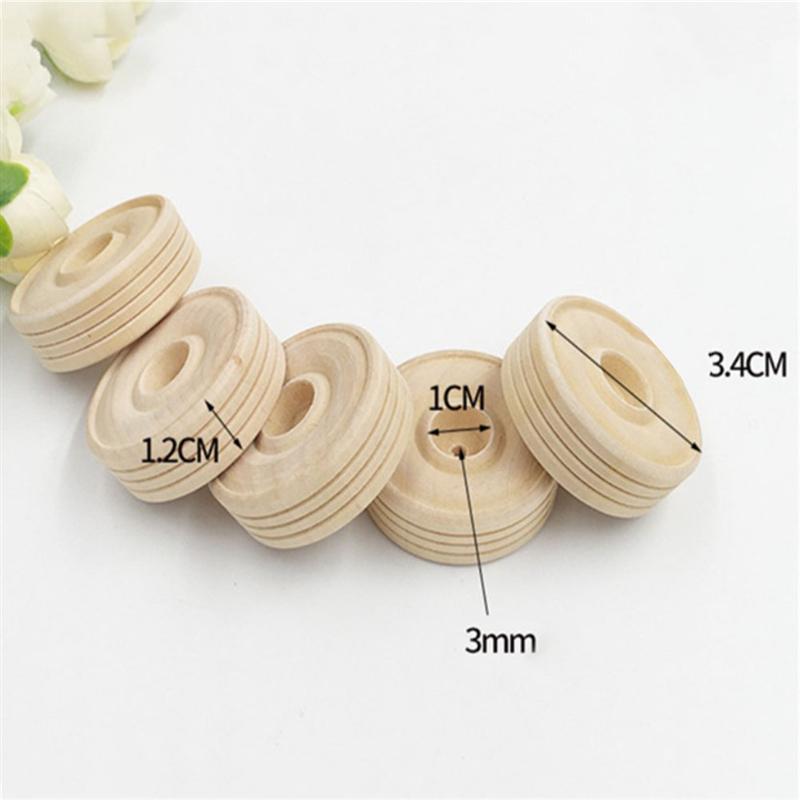 25pcs DIY Round Wood Small Wheels For Toys Crafts Handmade Wheels Wood Accessories DIY Handmade Crafts Supplies Party Decor