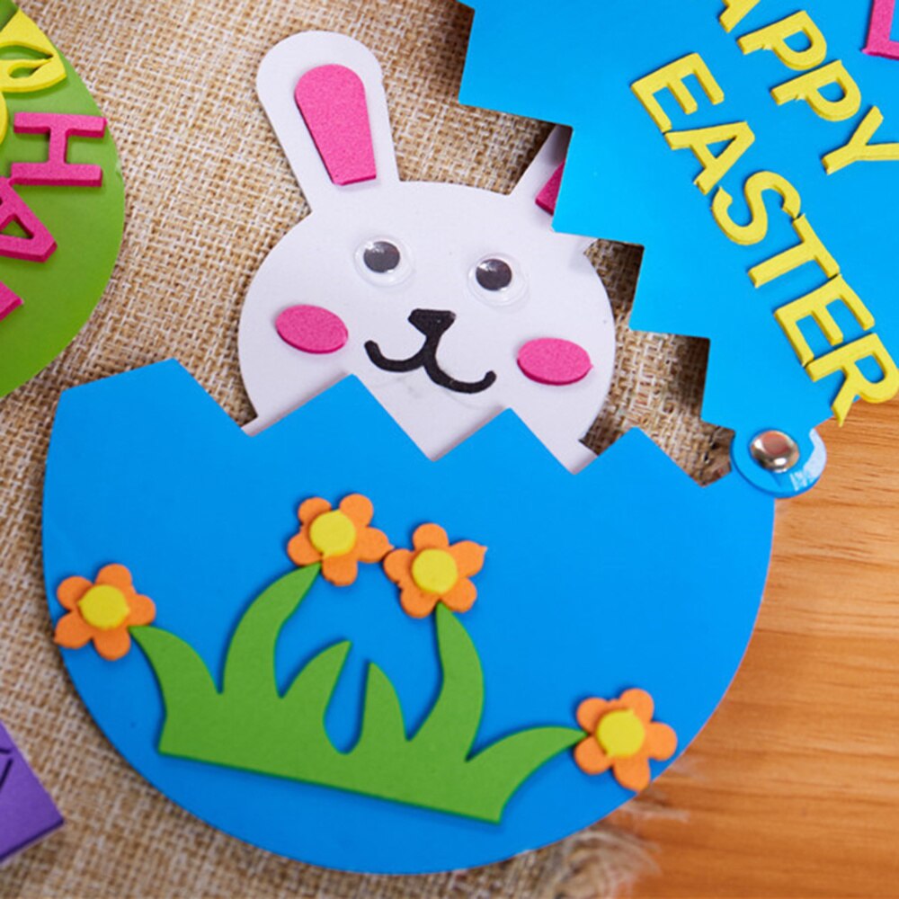 4PCS Easter DIY Material Kit Educational Easter Egg Making Material for Child Kids Girl