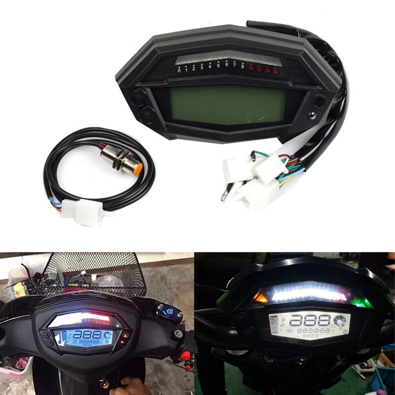 Speedometer Gear Display Motorcycle Tachometer Hour Meter Digital Speedomet... – Grandado