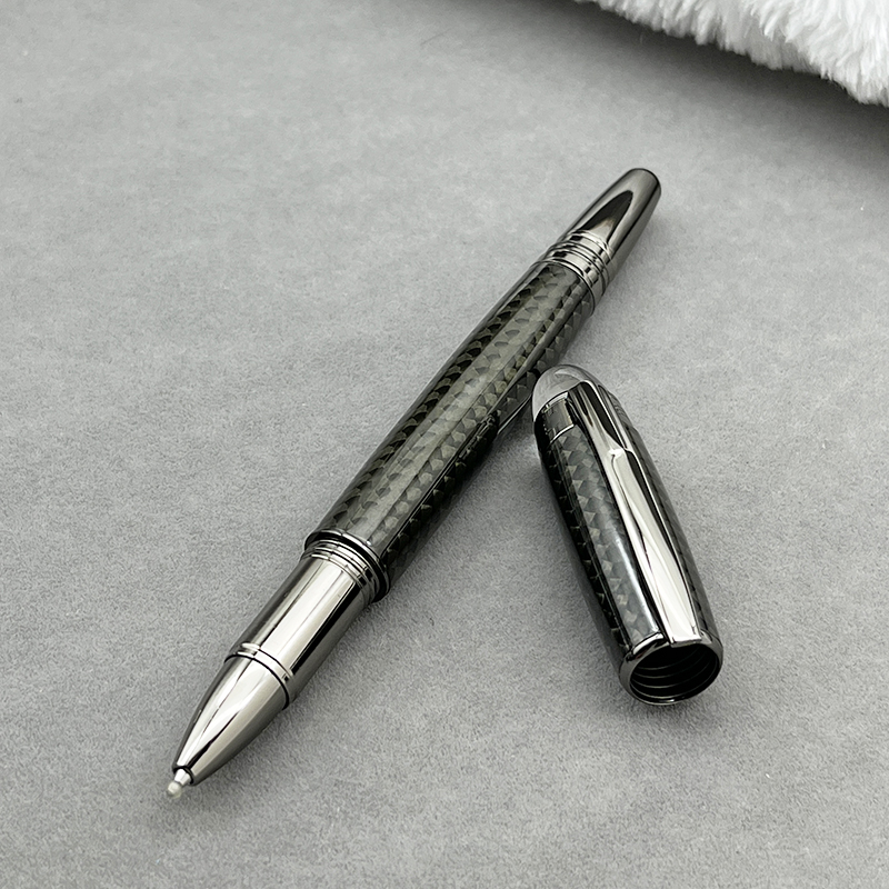 Yamalang Luxury Ballpoint Rollerball Pen Platinum-plated Clip Bussiness Material Carbon Fiber Starwakor: WHITE / Blue