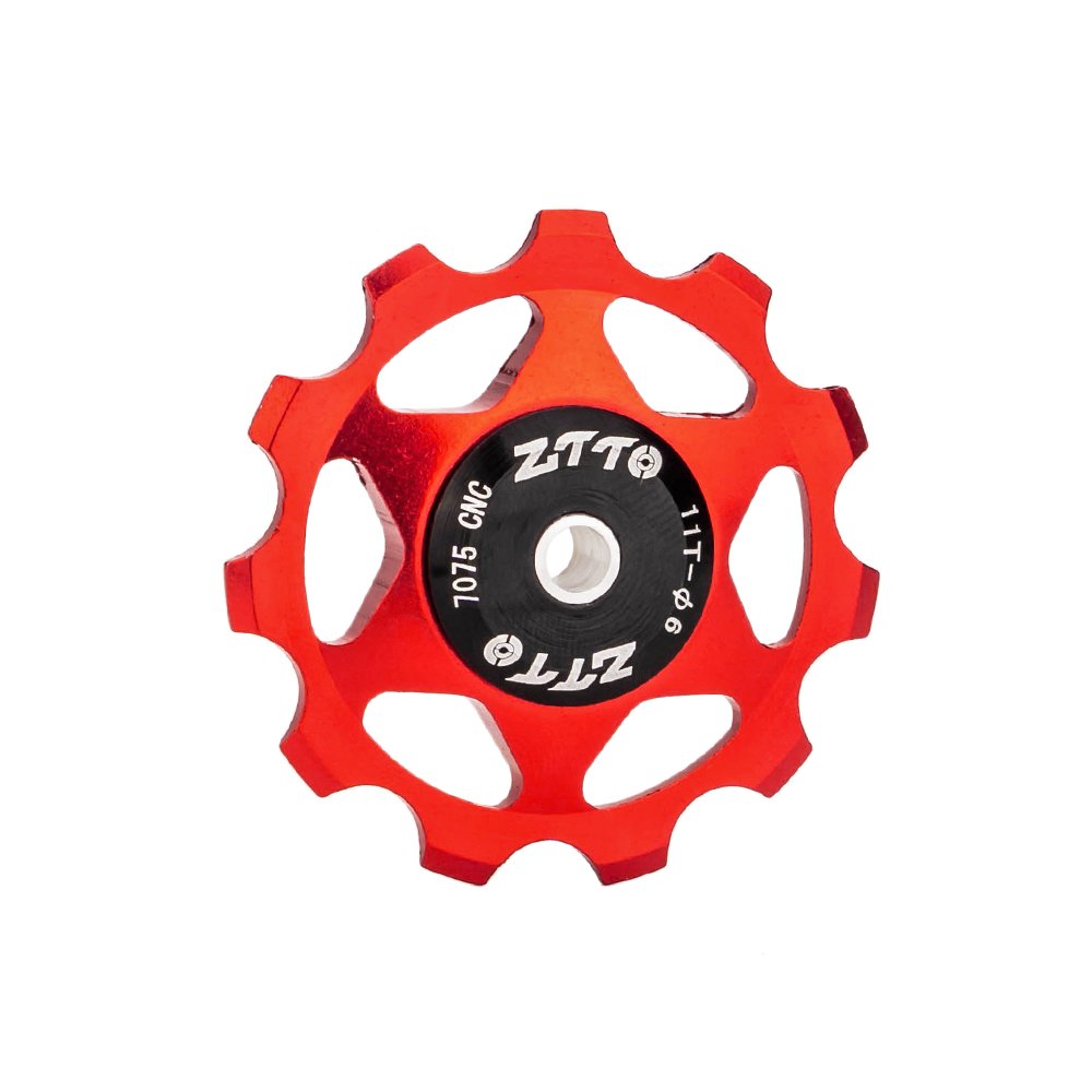 Poulie Dérailleur 11T En Alu Avec Roulement Céramique – Compatible 8/9/10/11 Vitesses – Choix De Couleurs