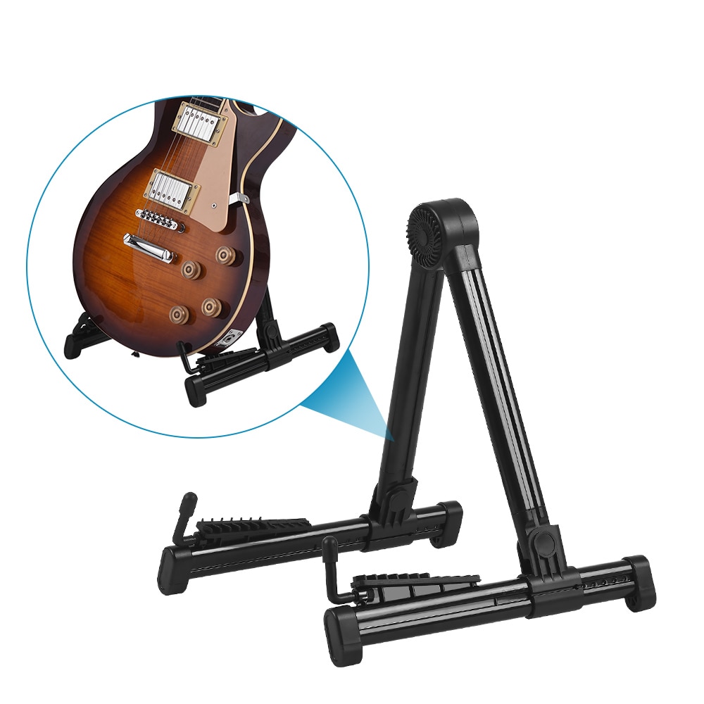 Guitar Stand ABS Lightweight Guitar Stand Floor Standing Retractable Foldable Stand Holder shelf stand for Ukelele Violin Bass