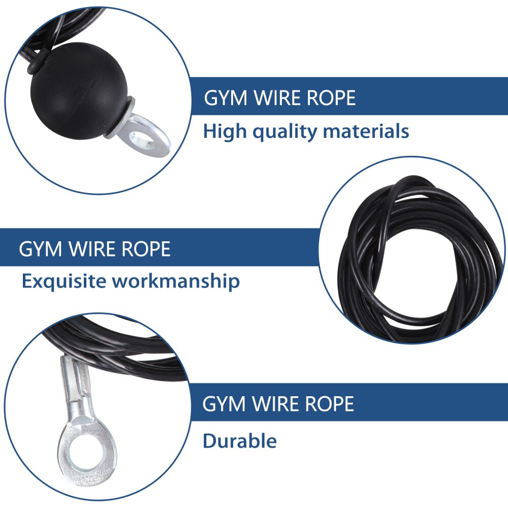 Rubber Coated Wire Rope Gym Wire Cable Practical Fitness Steel Wire Cable