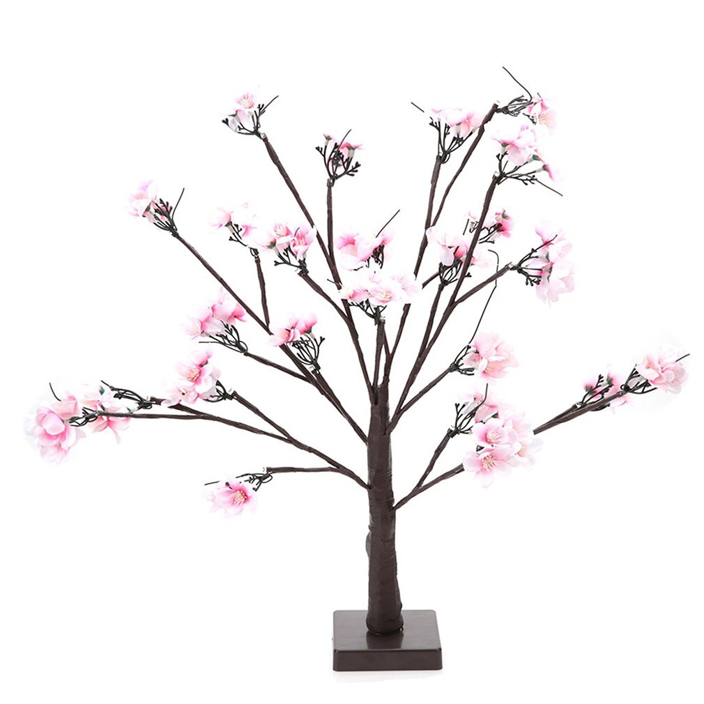 24led Pink Cherry Tree Light LED Garden Landscape Decoration Lamp Indoor Battery Light Cherry Flower Tree Light