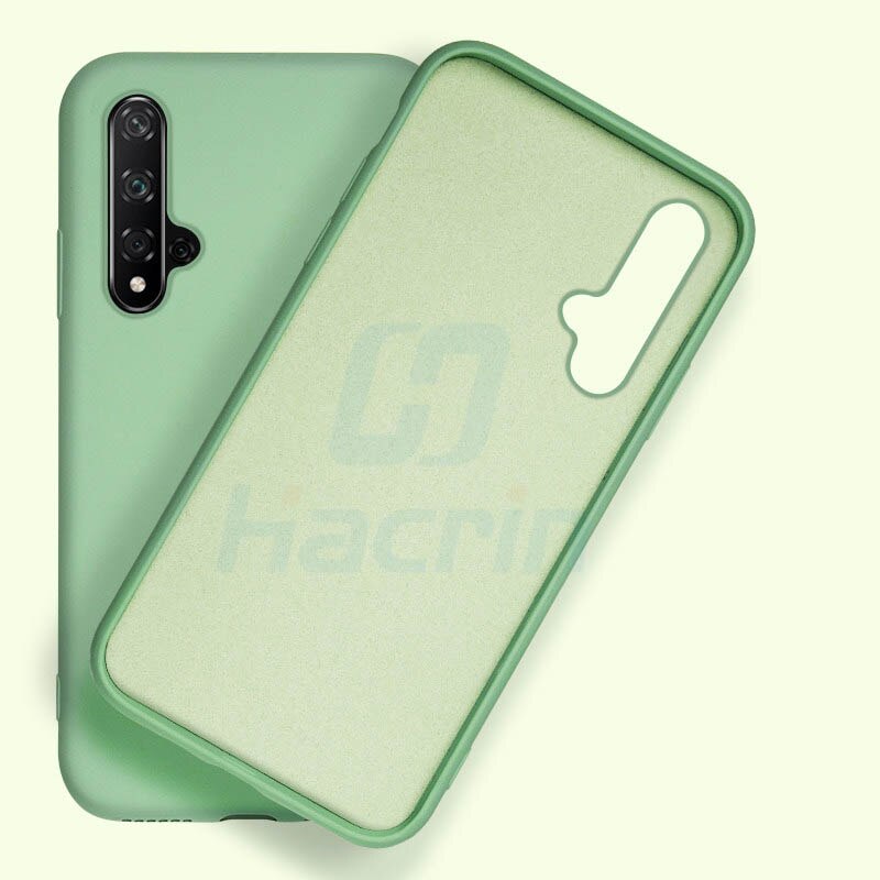 Funda de lujo Hacrin para Huawei Honor 20 Pro, funda trasera de silicona líquida de lujo para Honor 20, carcasa protectora completa: For honor 20 pro / Verde