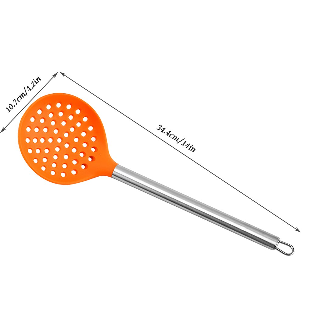 Slotted Turner Silicone Flexible Bakeware Household Kitchen Cooking Utensil, Slotted Turner: 02