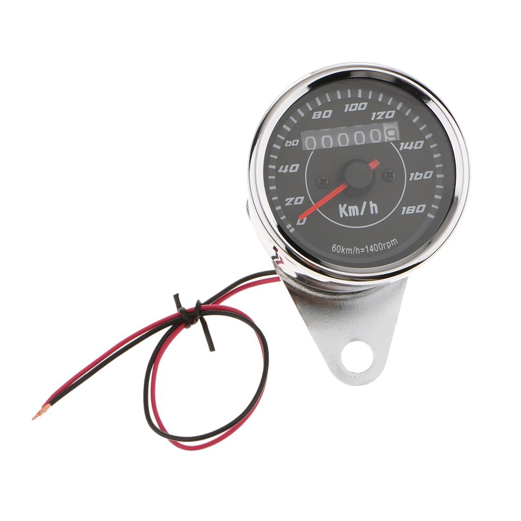 Motorcycle LED Tachometer Km/h Speedometer Odometer Gauge 12V