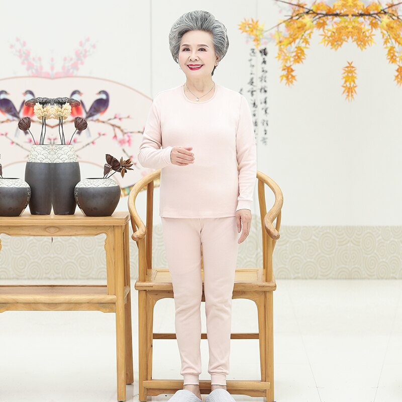 Women's Thermal Underwear Set - 2PC Long Johns - High-Rise Solid Organic Cotton - Plus Size
