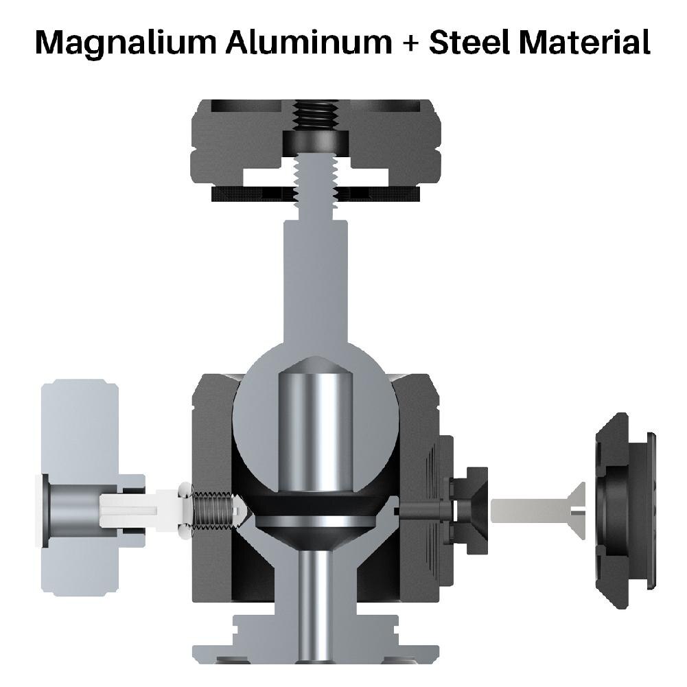 Per Ulanzi U-80 Testa A Sfera In Metallo Ballhead Rotaable Freddo Scarpe Da Tavolo Treppiede Adattatore Supporto Verticale di Tiro per Vlog