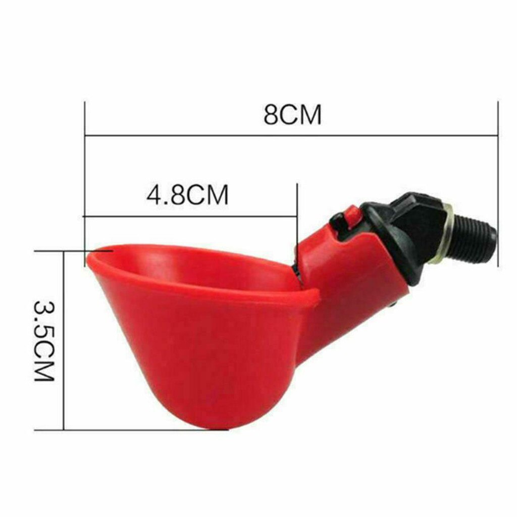 5pcs Chicken Drinker Cups For Chickens Red Quail Chicken Waterer Bowl Automatic Poultry Coop Feeder Water Drinking Cups