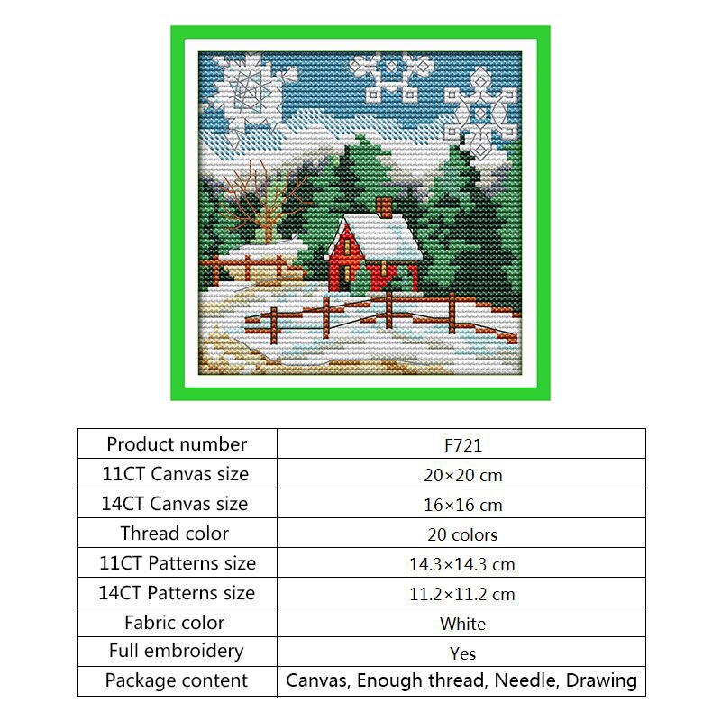 Four seasons aida tyg 14ct 11ct count print canvas broderi kit handarbete broderi mönster gör det själv hantverk korsstygn set: Korsstygn -f721 / 14ct tryckt duk
