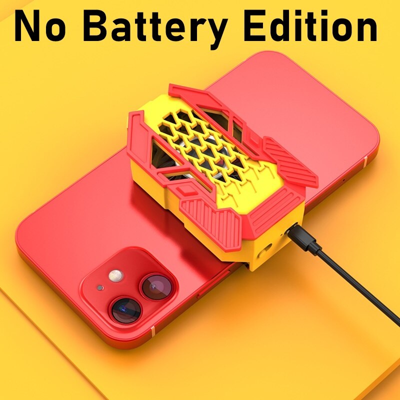 Engelenvleugels Mobiele Telefoon Cooler Portable Radiator Usb Koelventilator Game Koeler Para Celular Voor Iphone 11 12 Xiaomi Samsung s21: No Battery