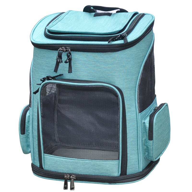 Kat Carrier Rugzak Mesh Ademend Opvouwbare Pet Reistassen Voor Kleine Honden Katten Konijnen Pet Carrier Rugzak Klassieke: Green