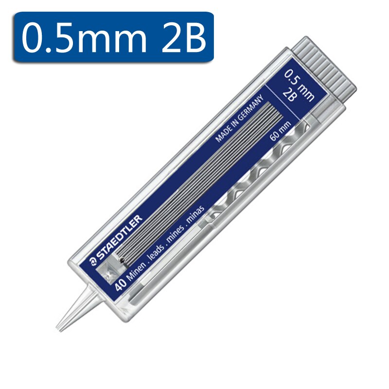 1 putki saksa staedtler 255 2b/hb 0.5mm 0.7mm mekaaninen kynätäyttö 40 johtoa per putki sopii kaikille tyypeille: 1 putki 0.5mm 2b