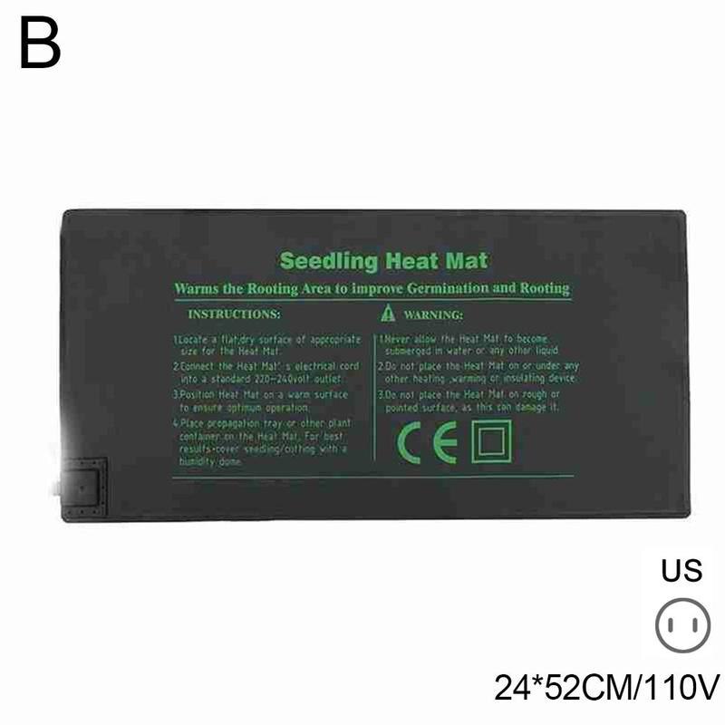 Estera térmica para plántulas, almohadilla impermeable para germinación de semillas de plantas, 110V/220V, almohadilla , herramienta de jardín para vegetales y flores: 24X52cmUS