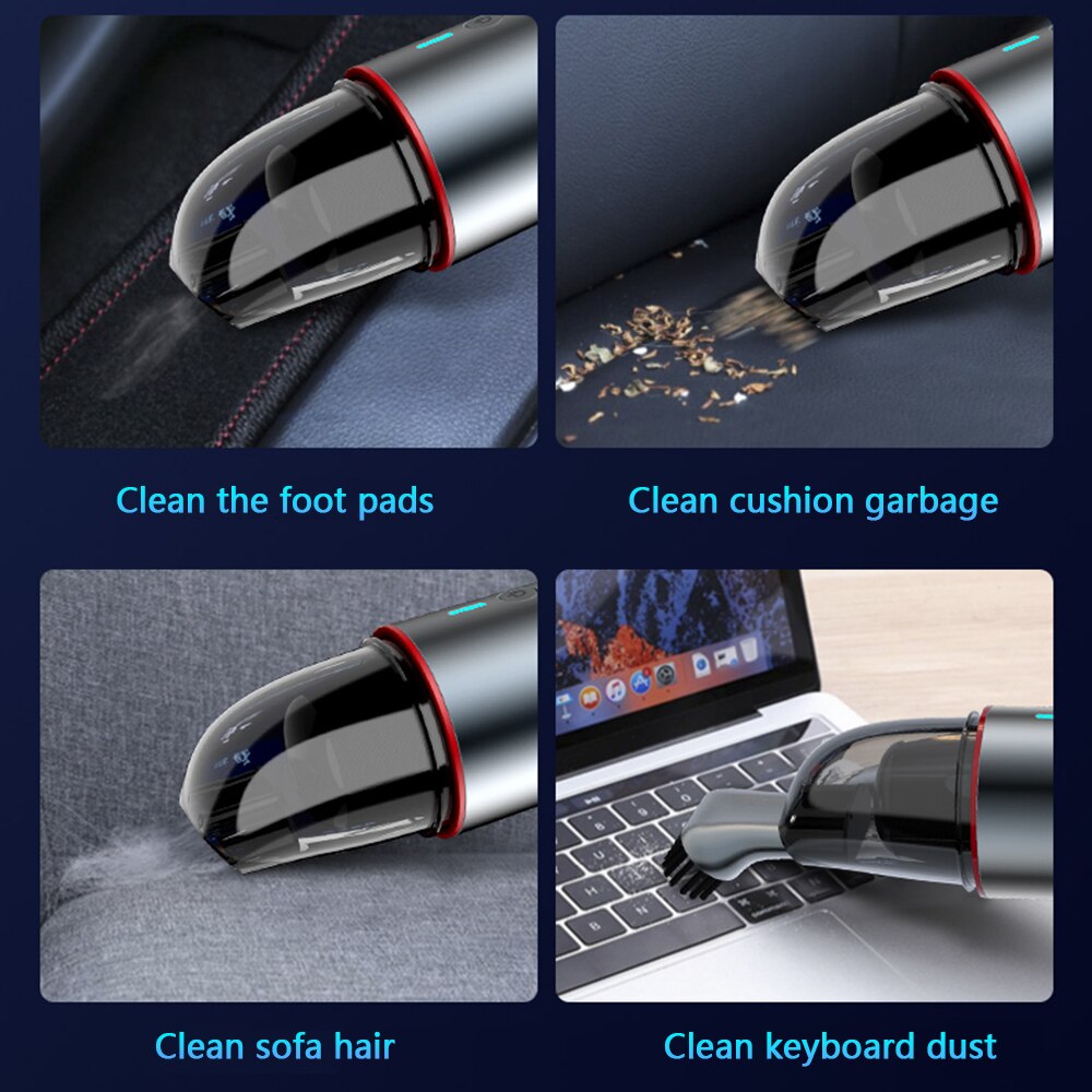 Mini vacuum cleaner wireless 4000Pa Portable Handheld Auto car Xaomi Vaccum Cleaner Interior Home Computer Cleaning