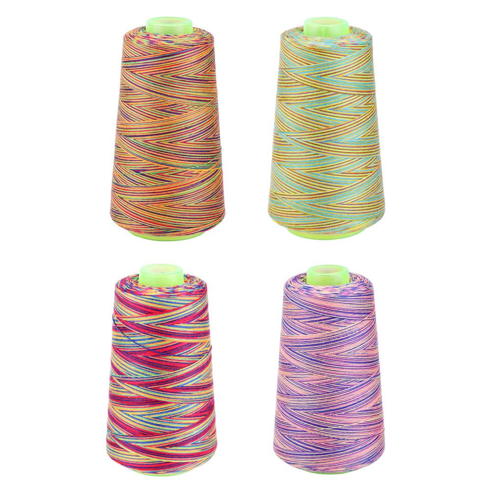Sewing Threads Rainbow Cross Stitch Sewing Threads Polyester Type Manual Line Textile Yarn Woven Embroidery Line Clothes Thread