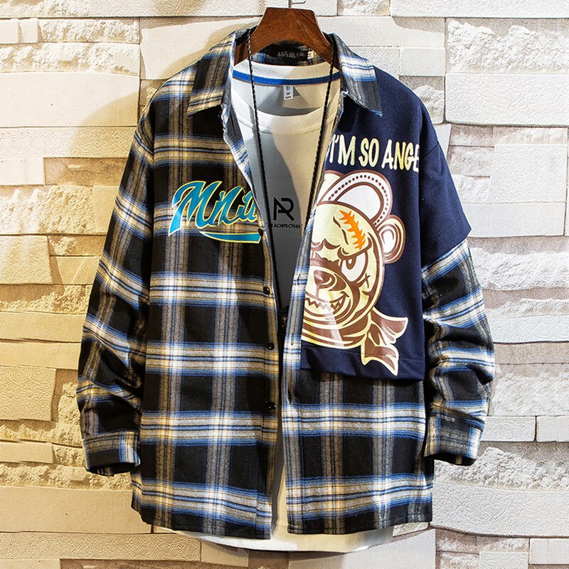 Extra Large Loose Long Sleeve Shirt Men 10xl Bust 165cm Plaid Casual Shirts Plus Size 2XL-7XL 8XL 9XL 10XL: B / 4XL