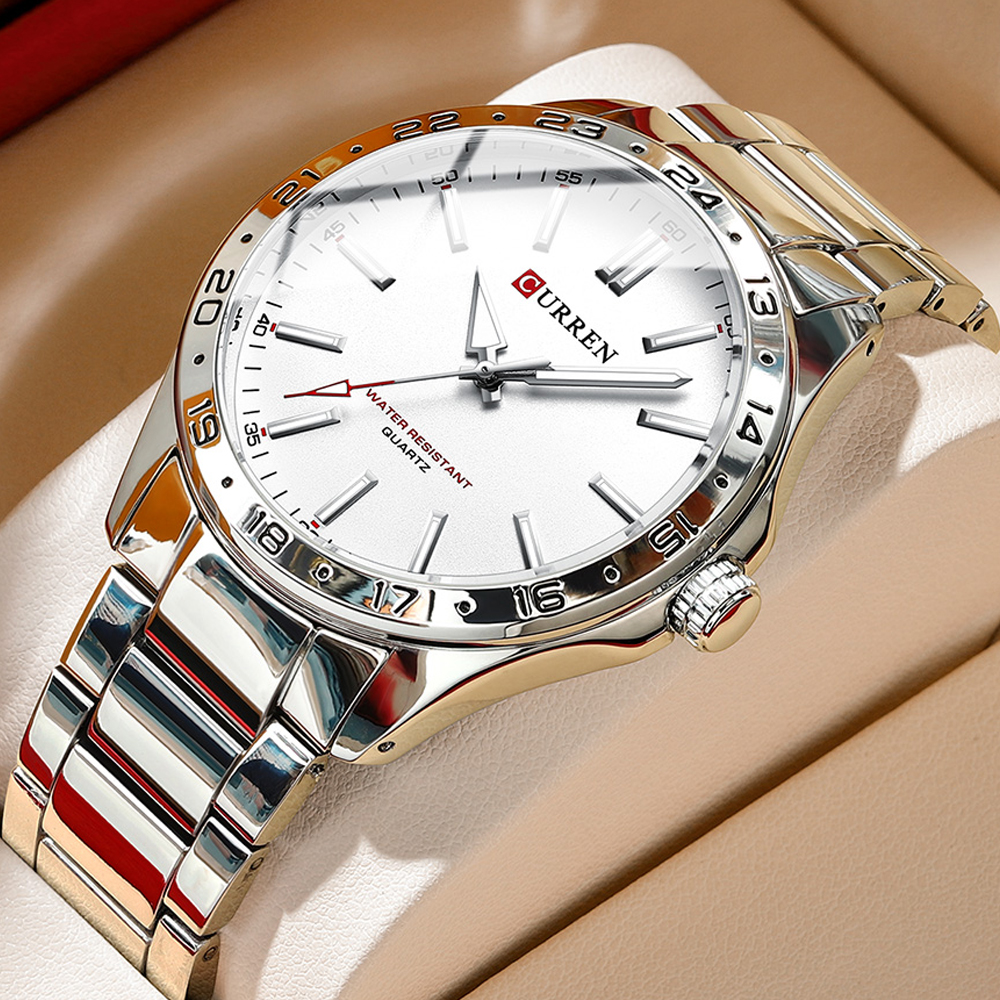 CURREN Mannen Mode Ultra Dunne Horloges Eenvoudige Mannen Business Rvs Quartz Horloge Casual Horloge Voor Man Relogio Masculino