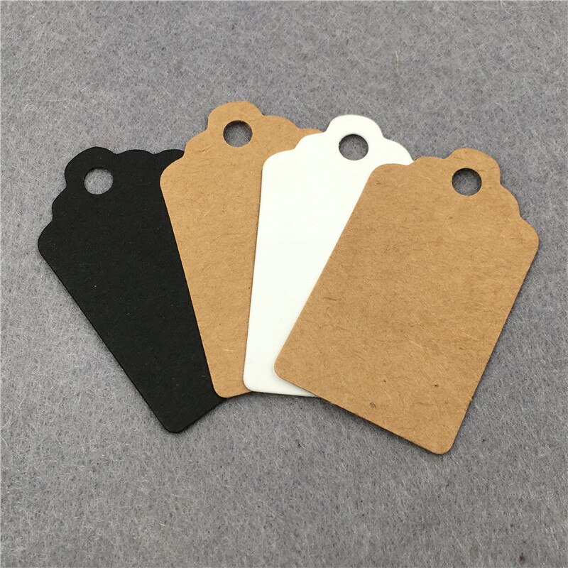 100 stuks hoofdlabel, blanco, diy label, touw, kledingstuk, bruiloft, verjaardag, festival, feestdecoraties, op maat gemaakte kraftpapieren kaart met touwtjes
