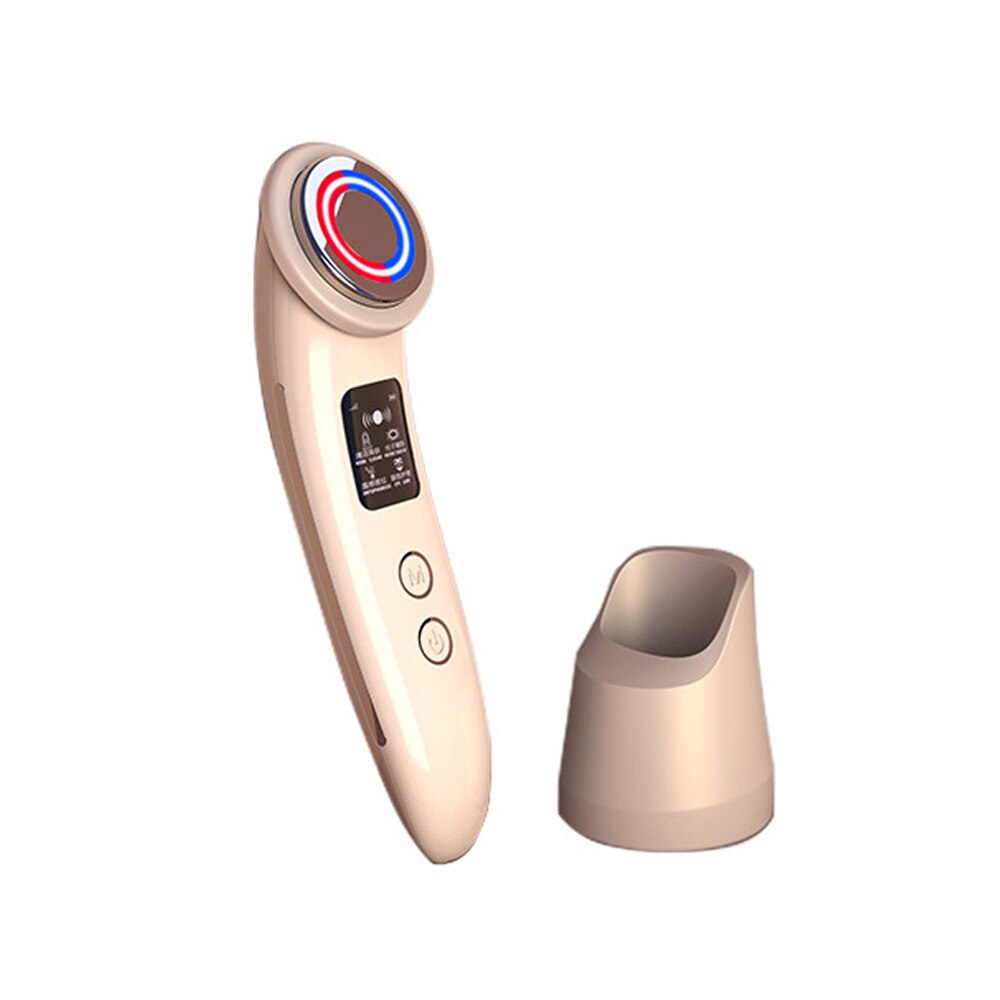 Rf Ems Schoonheid Instrument Vrouwen Gezichtsverzorging Rimpel Verwijderen Oogzorg Led Photon Lichttherapie Gezichtsverzorging Massager Beauty: gold