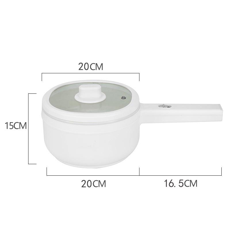 Cuisinière électrique multifonctionnelle, 1,5 L, poêle électrique portable avec revêtement antiadhésif, poêle multi-cuiseurs avec couvercle, mini cuiseur à ramen avec protection contre la surchauffe