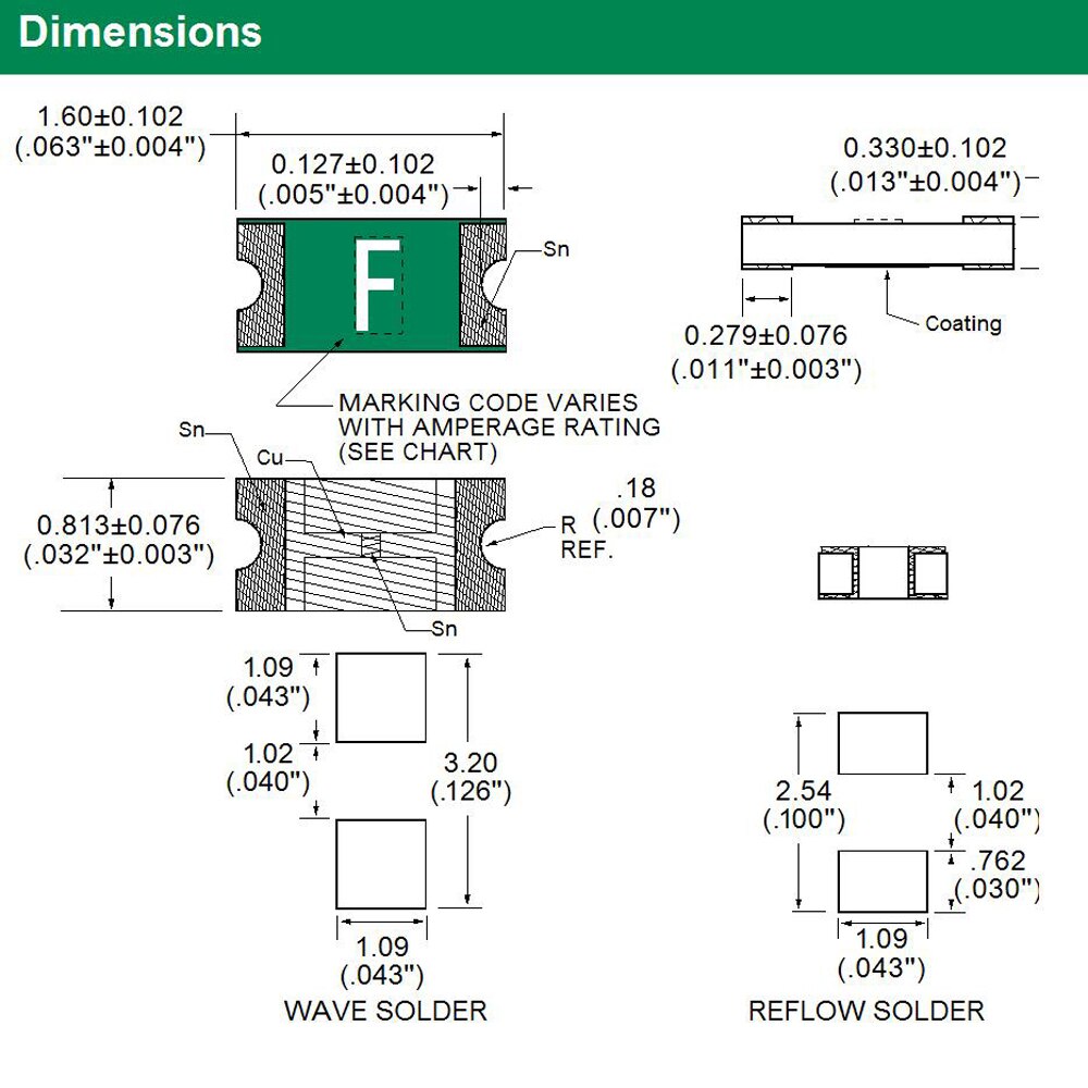 10 Uds Littelfuse 0603 1.25A fusible SMD 32V acción instantánea de montaje en superficie 04671,25 marcado código J